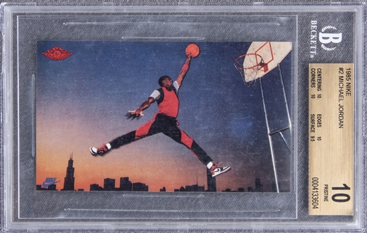 1985 Nike #2 Michael Jordan Rookie Card – BGS PRISTINE 10